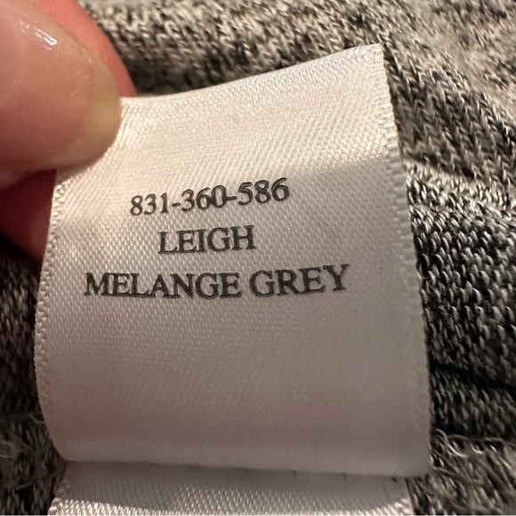 Rails Leigh Oversized Dropped Shoulder Top Sweater Women's Small Gray Velvet Tie - Picture 9 of 11